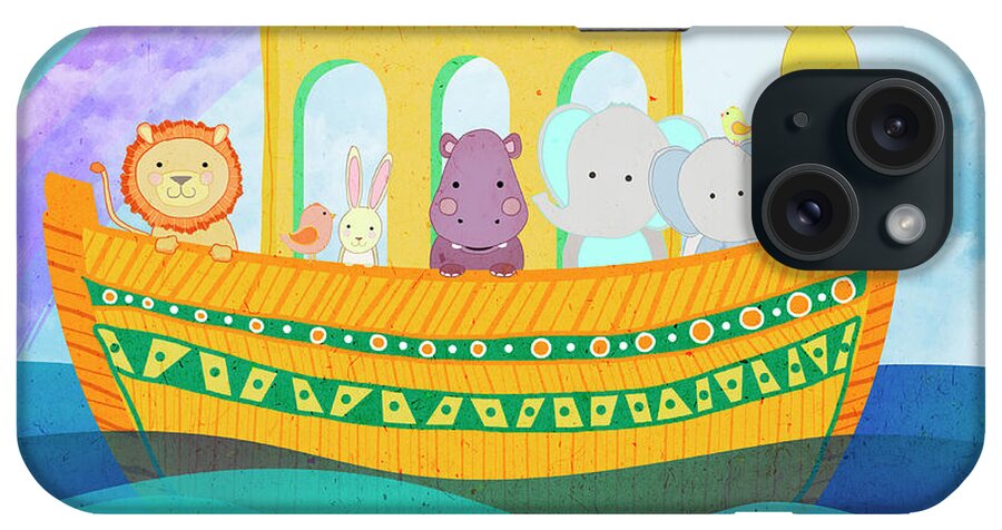 Noahs Ark iPhone Case featuring the mixed media Noahs Ark by Kimberly Glover