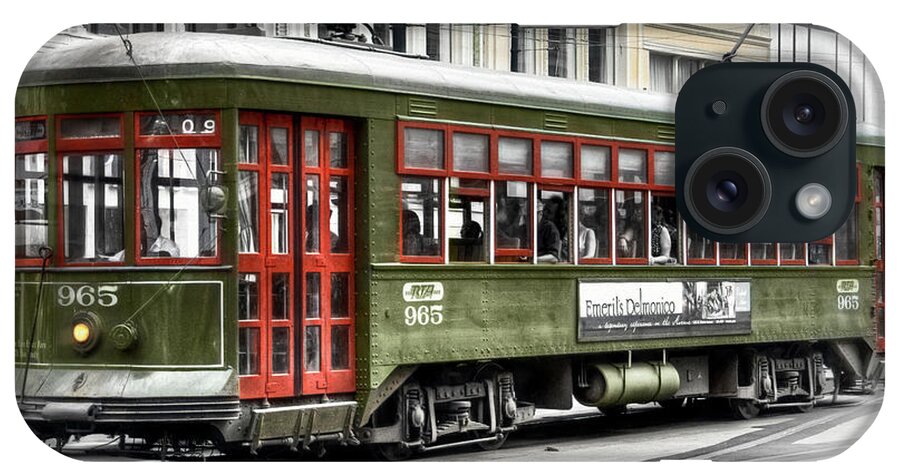 Nola-965 Trolley iPhone Case featuring the photograph Nola-965 Trolley by Tammy Wetzel
