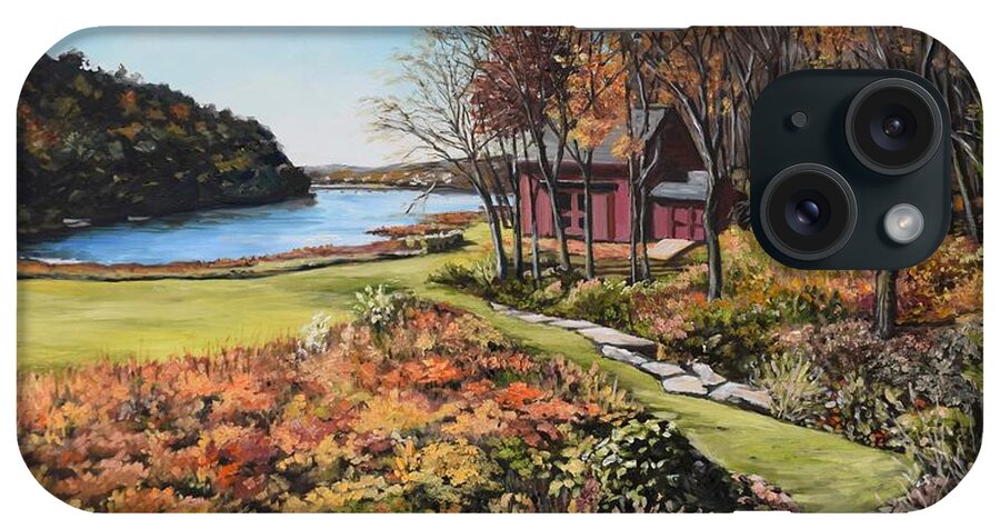 Annisquam iPhone Case featuring the painting November, Lobster Cove, Annisquam by Eileen Patten Oliver