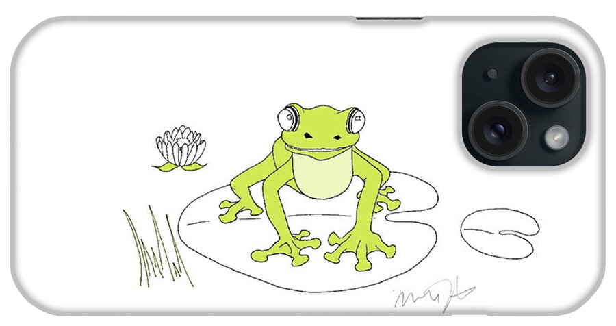 Frog iPhone Case featuring the painting Nutshell Frog by Green Girl Canvas