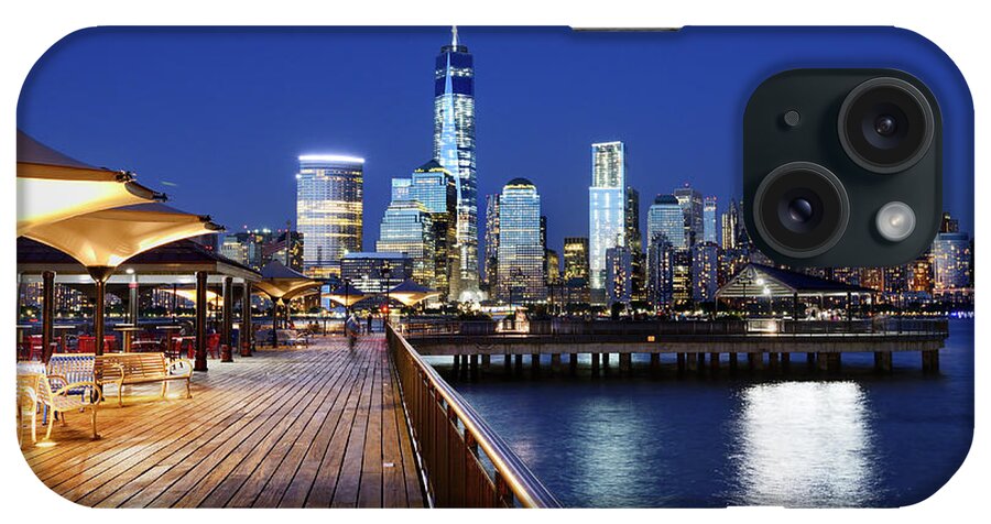 Estock iPhone Case featuring the digital art Nyc Skyline With Freedom Tower by Francesco Carovillano