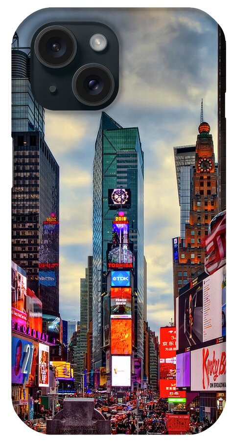 Times Square iPhone Case featuring the photograph NYC Times Square by Susan Candelario
