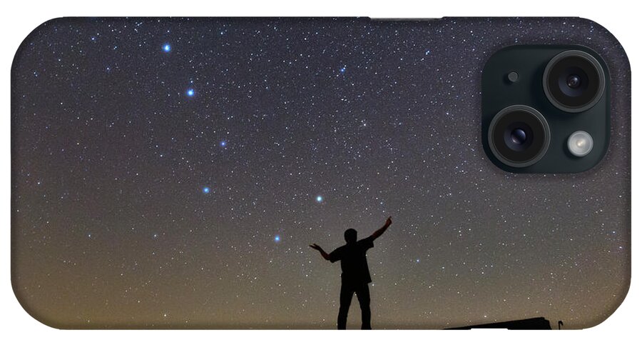 Big Dipper iPhone Case featuring the photograph Observing The Big Dipper And Polaris by Miguel Claro/science Photo Library