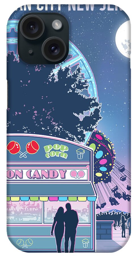 Ocean City New Jersey iPhone Case featuring the mixed media Ocean City New Jersey by Old Red Truck