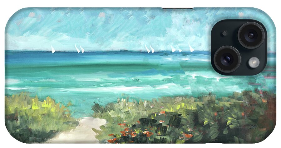 Oceanside iPhone Case featuring the painting Oceanside I by Jane Slivka