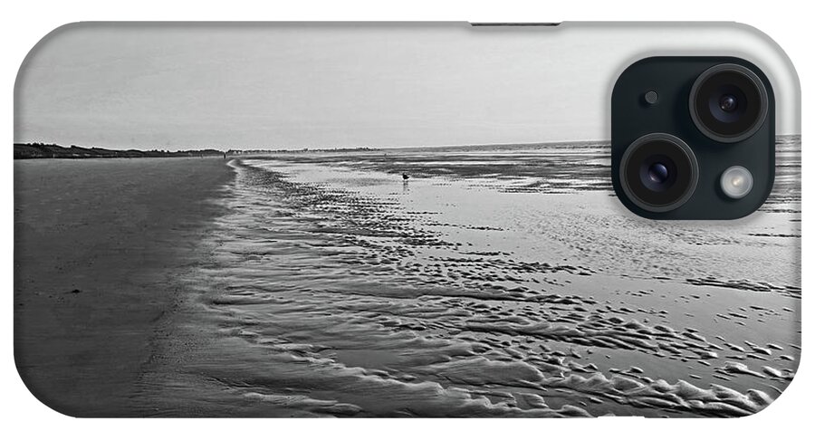 Ogunquit iPhone Case featuring the photograph Ogunquit Beach Sand Patterns Ogunquit Maine Sunrise Black and White by Toby McGuire