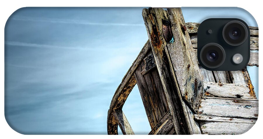 Dungeness iPhone Case featuring the photograph Old Abandoned Boat Landscape by Rick Deacon