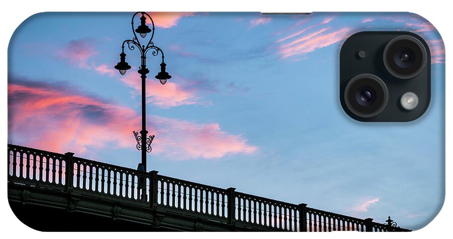 Old Lamp On Bridge iPhone Case featuring the photograph Old Lamp On Bridge by Anita Vincze