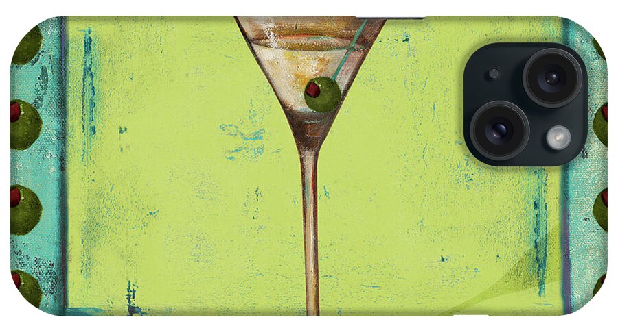 Cocktail iPhone Case featuring the mixed media Olive Coctelito by Patricia Pinto