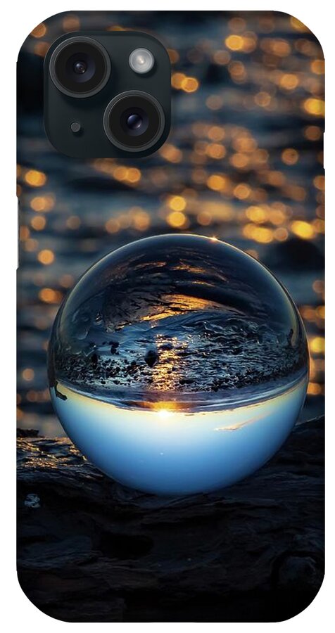 Lensball iPhone Case featuring the photograph On The Rocks by Terri Hart-Ellis