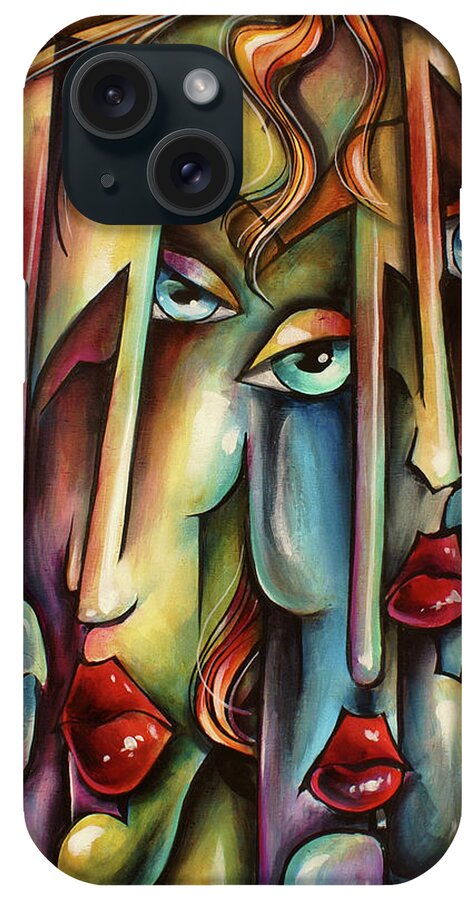 Portrait iPhone Case featuring the painting One Voice by Michael Lang