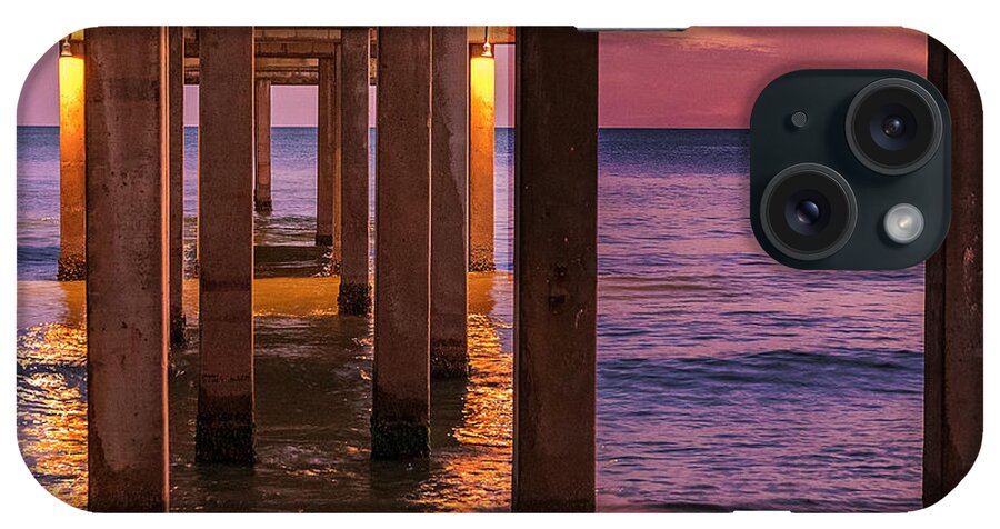 Beach iPhone Case featuring the photograph Orange Beach Pier by Jean Noren