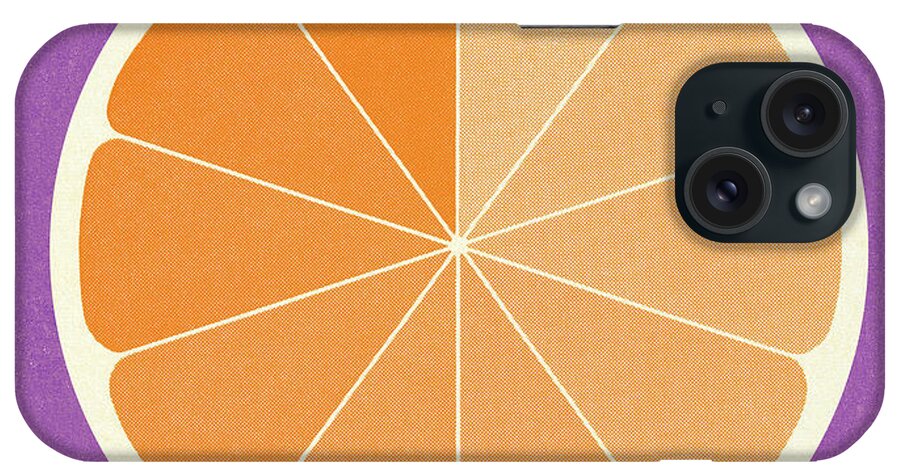 Campy iPhone Case featuring the drawing Orange Half by CSA Images