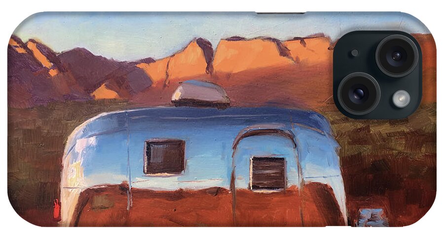 Utah iPhone Case featuring the painting Orange Light on Red Rocks by Elizabeth Jose