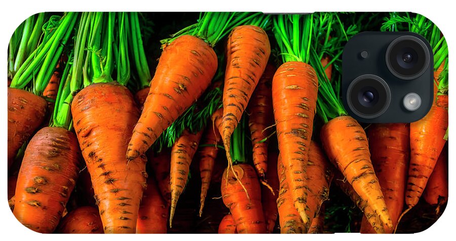 Organic iPhone Case featuring the photograph Orange Organic Carrots by Garry Gay