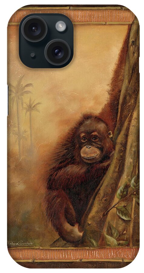 Orangutan iPhone Case featuring the painting Orangutan II by Patricia Pinto