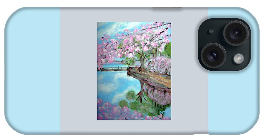 Original Art Sale iPhone Case featuring the painting Original Painting. Joy of Spring. by Oksana Semenchenko