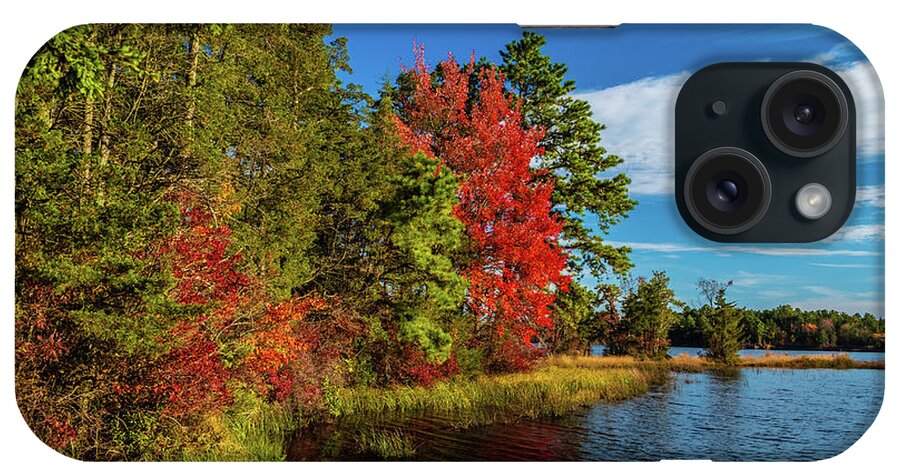 Fall iPhone Case featuring the photograph Oswego Lake Pinelands by Louis Dallara