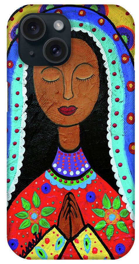Our Lady Of Guadalupe Ii iPhone Case featuring the painting Our Lady Of Guadalupe II by Prisarts