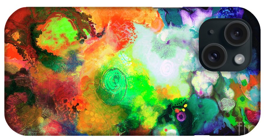 Abstract iPhone Case featuring the painting Outward Bound by Sally Trace