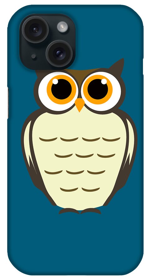 Owl iPhone Case featuring the digital art Owl Illustration by David Millenheft