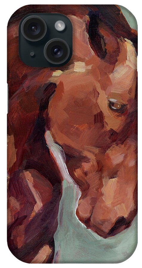 0 iPhone Case featuring the painting Paint By Number Horse II by Jennifer Paxton Parker