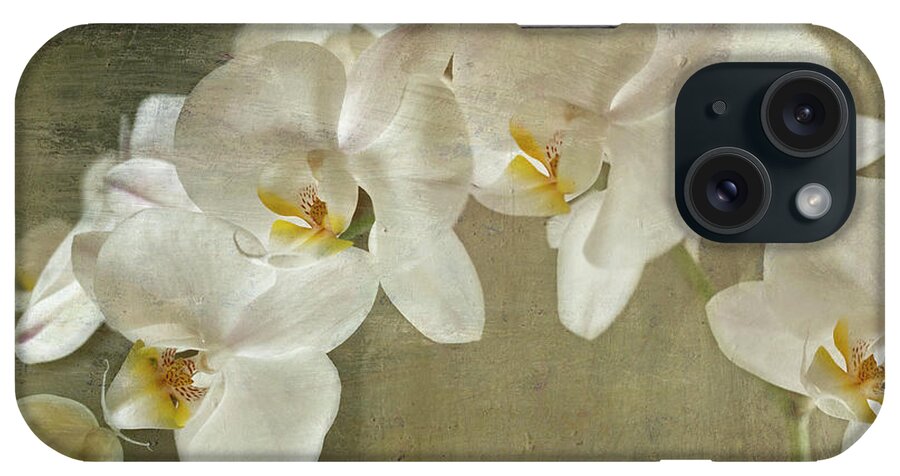 Flowers iPhone Case featuring the mixed media Painted Orchid by Symposium Design