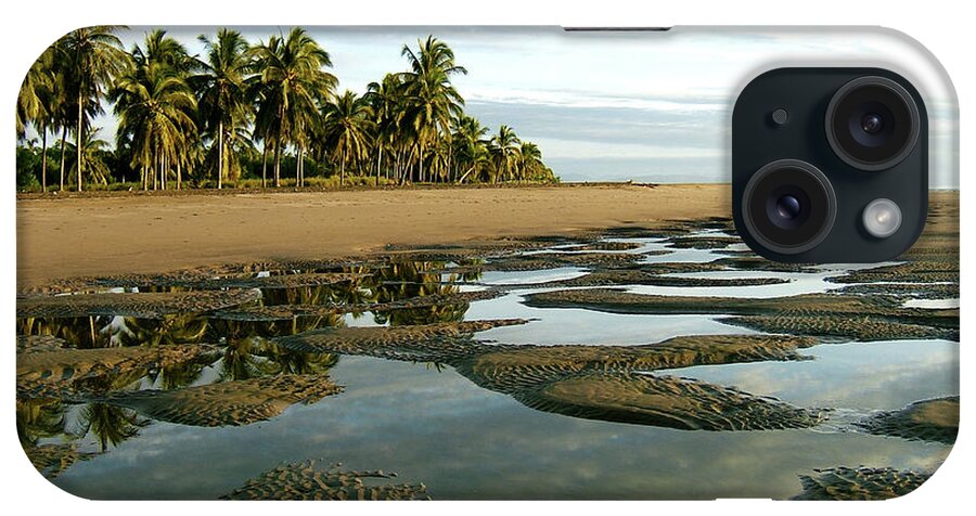 Scenics iPhone Case featuring the photograph Palms On Beautiful Mexican Beach by Judy Bishop - The Travelling Eye