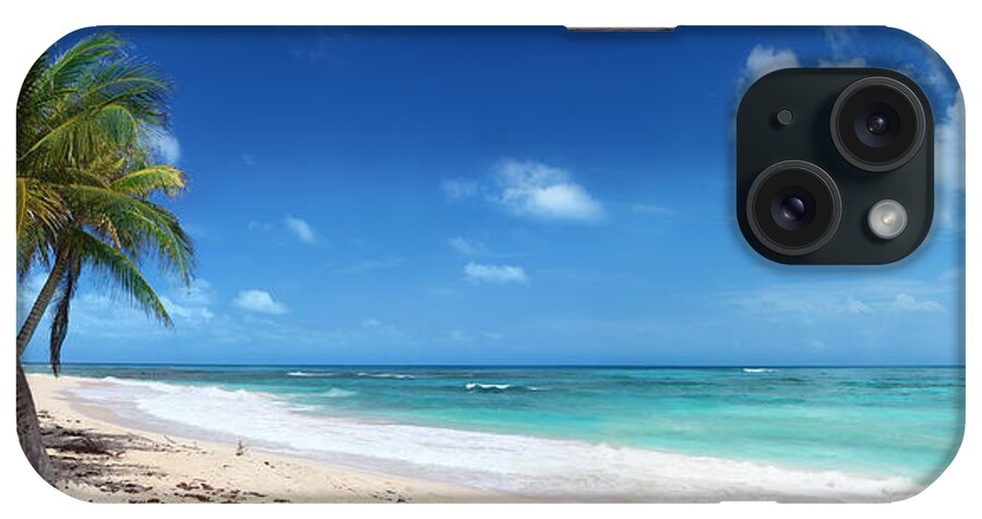 Water's Edge iPhone Case featuring the photograph Palms On Caribbean Beach by Narvikk