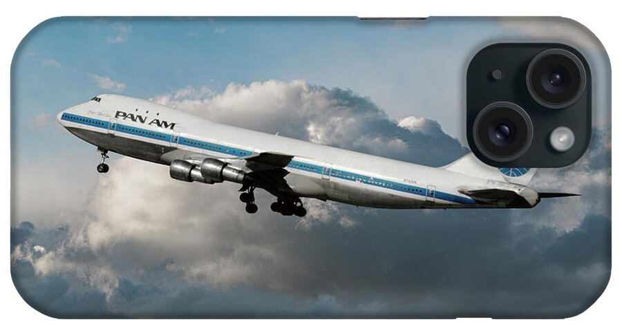 Pan American World Airways iPhone Case featuring the photograph Pan American Boeing 747 at Los Angeles Airport by Erik Simonsen