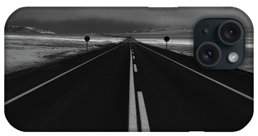 Scenics iPhone Case featuring the photograph Pan-american Highway In Atacama Desert by Vladimir Chuyko