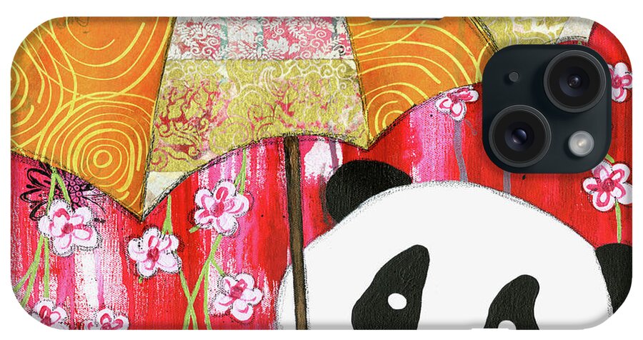 Animals iPhone Case featuring the painting Panda by Jennifer Mccully