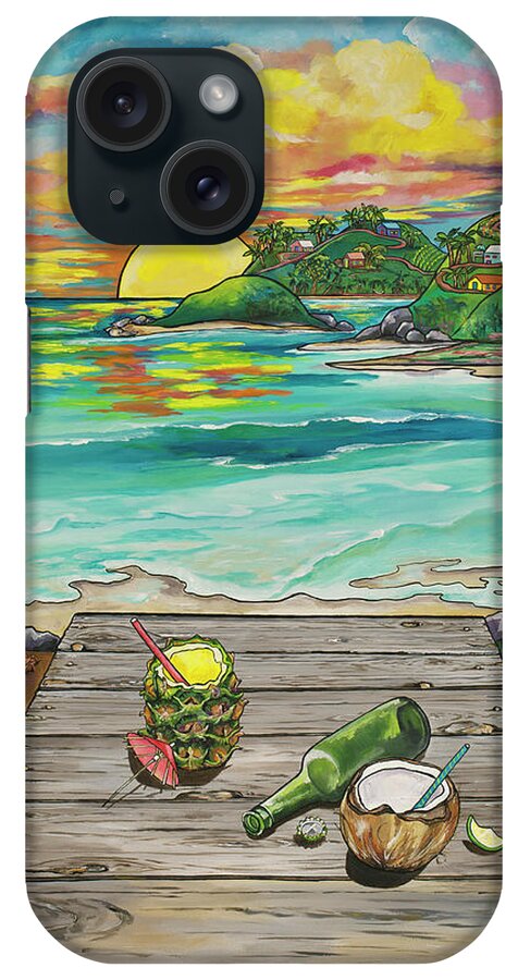 Caribbean iPhone Case featuring the painting Paradise by Patti Schermerhorn
