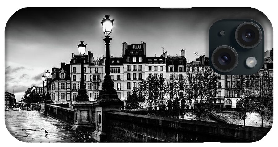 Pont Neuf iPhone Case featuring the photograph Paris at Night Pont Neuf by M G Whittingham
