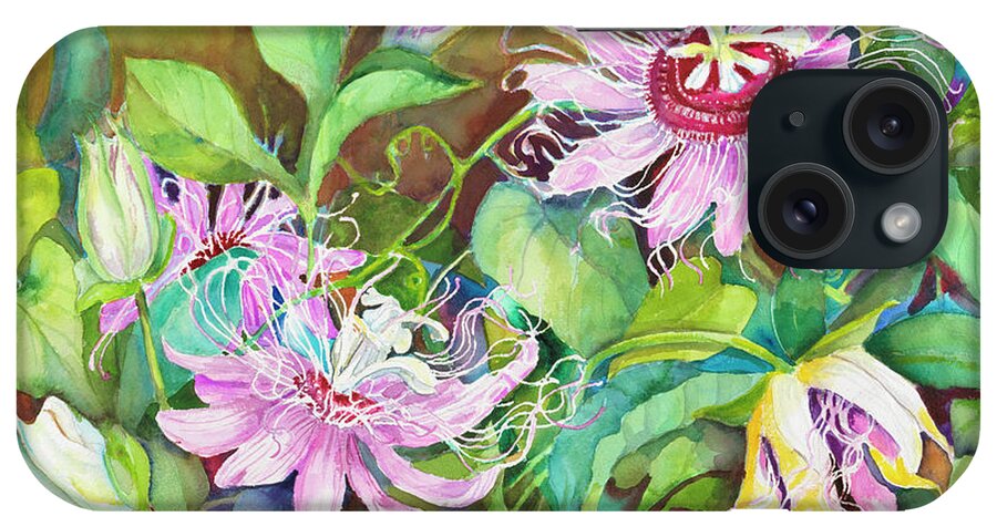 Passion Flower iPhone Case featuring the painting Passion Flower by Joanne Porter