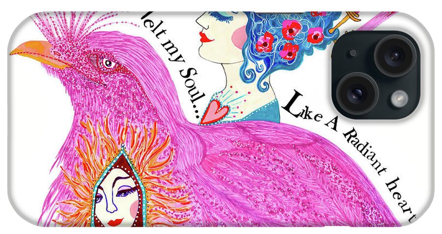 Passion Within iPhone Case featuring the mixed media Passion Within by Kwerki Studios