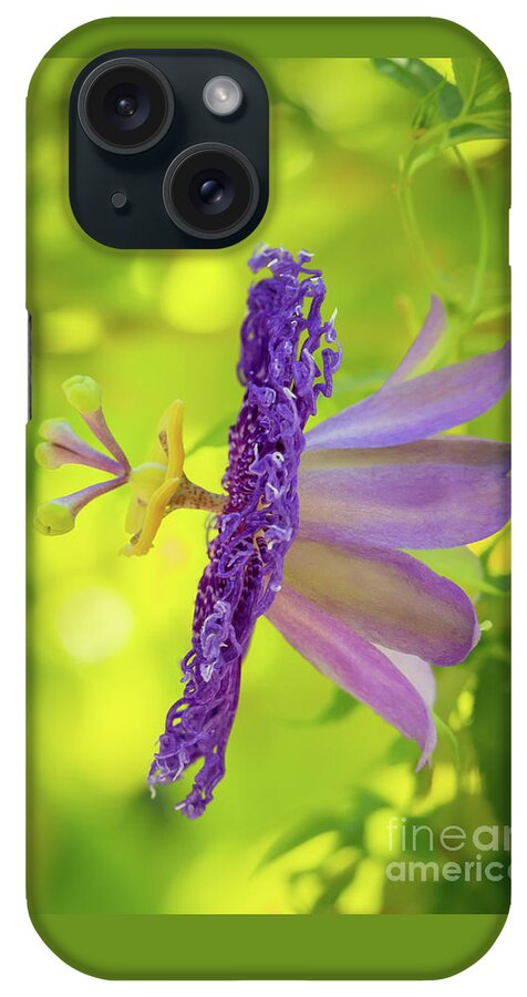 Artsy iPhone Case featuring the photograph Passionate Purple Passiflora by Sabrina L Ryan