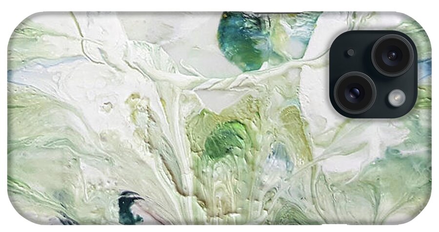 Greens iPhone Case featuring the painting Pastel Greens by Jo Smoley