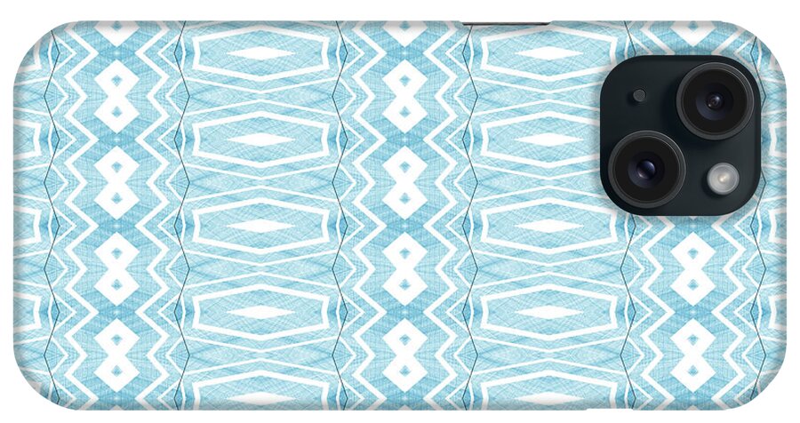 Symmetrical iPhone Case featuring the digital art Pattern 3 by Angie Tirado