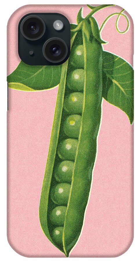 Campy iPhone Case featuring the drawing Peas in Pod by CSA Images
