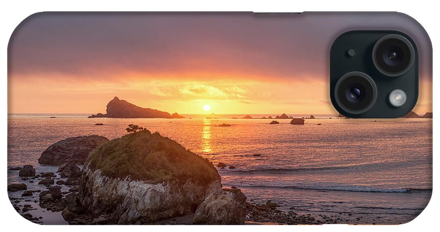 Pebble Beach Sunset 1 iPhone Case featuring the photograph Pebble Beach Sunset 1 by Joseph S Giacalone