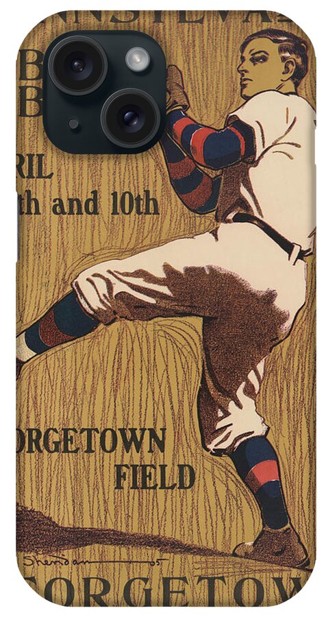 Baseball iPhone Case featuring the painting Pennsylvania Baseball - Georgetown Field by Sudworth