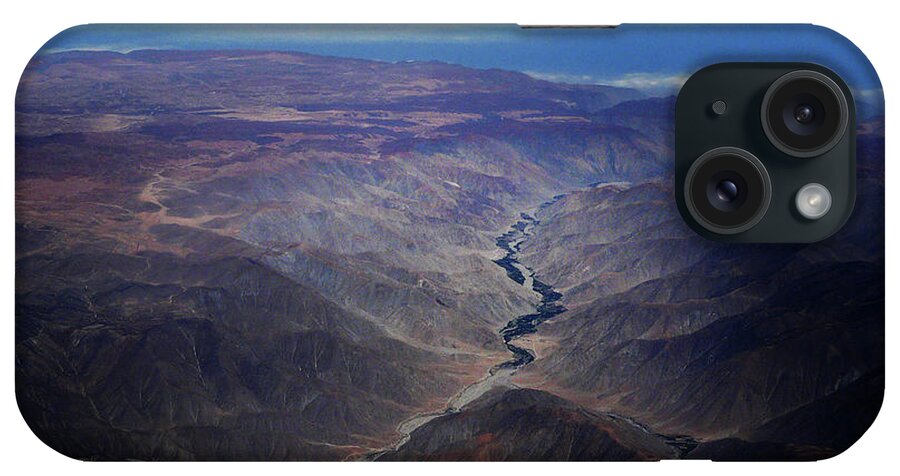 Tranquility iPhone Case featuring the photograph Peru Dessert River From The Air by Photo, David Curtis