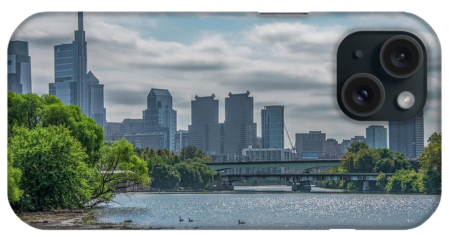 Philadelphia iPhone Case featuring the photograph Philadelphia Cityscape from Boathouse Row by Bill Cannon