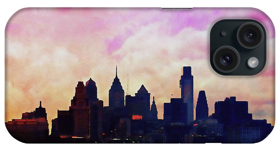 Philadelphia iPhone Case featuring the painting Philadelphia, Pennsylvania - 15 by AM FineArtPrints