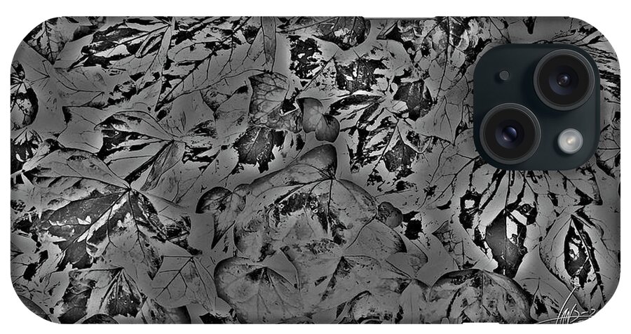 Digital Art iPhone Case featuring the photograph Photosynthesis in black and white by Ian Anderson