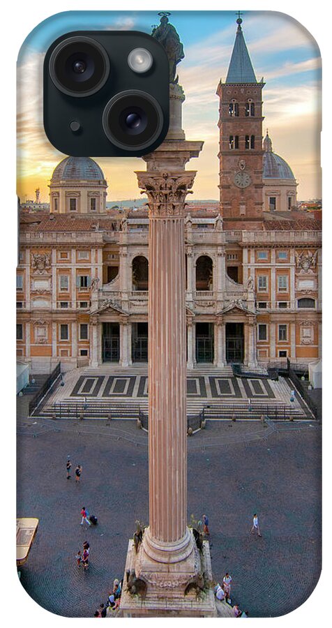 Piazza iPhone Case featuring the photograph Piazza Santa Maria Maggiore by Fabrizio Troiani