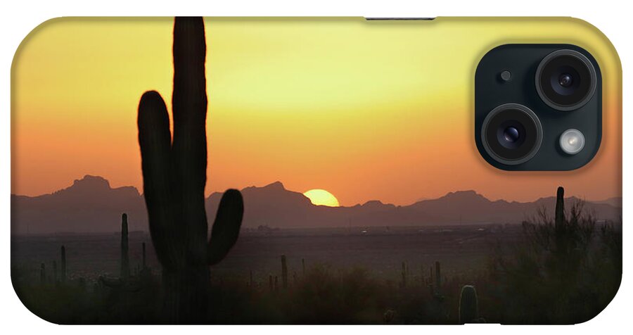 Picacho Peak State Park iPhone Case featuring the photograph Picacho Peak Sunset by David T Wilkinson