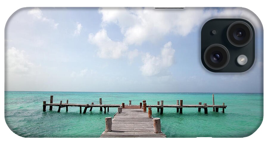 Tranquility iPhone Case featuring the photograph Pier Cancun by M Swiet Productions