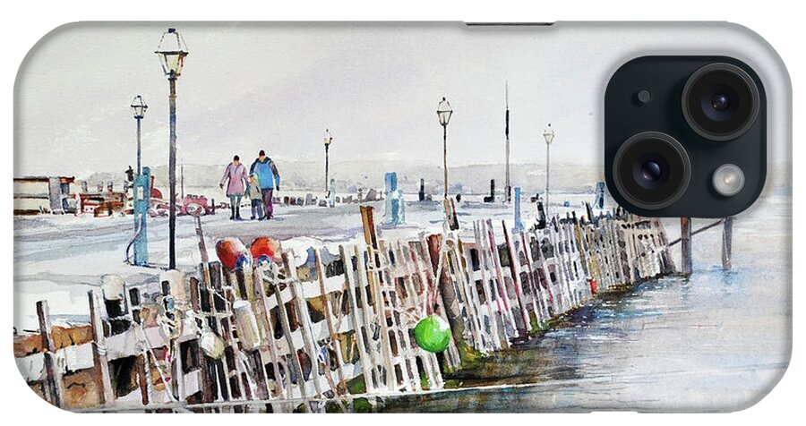 Visco iPhone Case featuring the painting Piers to be Cold by P Anthony Visco